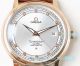 Swiss Quality Omega Constellation Silver Dial Rose Gold Bezel Brown Leather Strap (4)_th.jpg